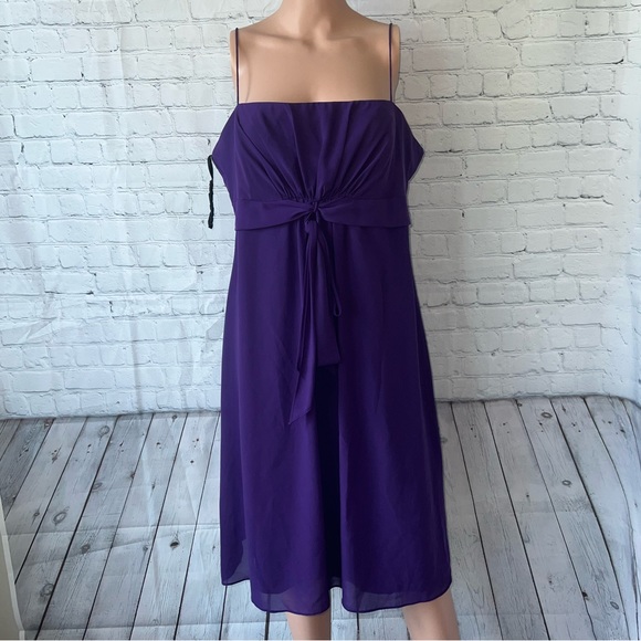 S.L. Fashions Dresses & Skirts - S.L. Fashions Dark Purple Bow Tie Fancy Dress size 14
